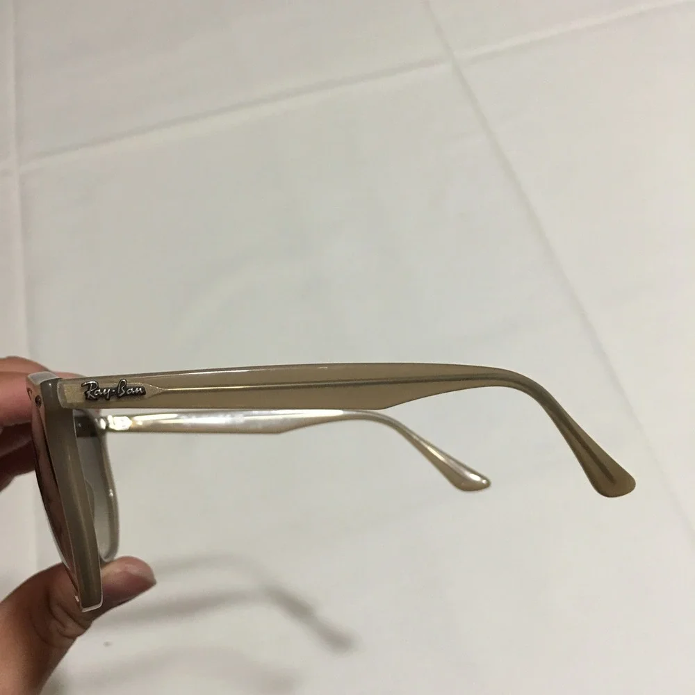 Ray-Ban RB4306 Sunglasses 54-19-145 Polished Beige Frame Gradient Brown Lenses